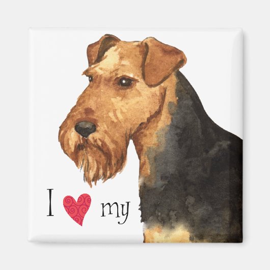 Ich Liebe meine Welsh Terrier Magnet (Vorne)