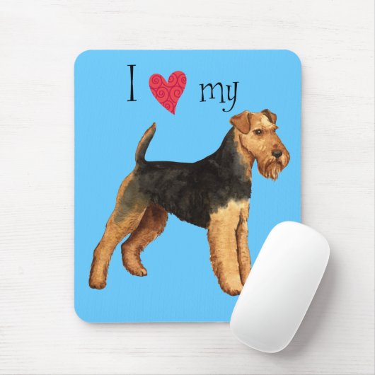 Ich Liebe meine Welsh Terrier Mousepad (Mit Mouse)