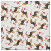 Ich Liebe meine Welsh Terrier Stoff (Muster)