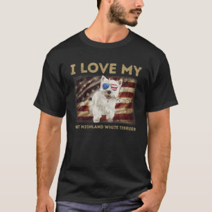 Ich Liebe meine West Highland White Terrier Vater T-Shirt