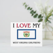 Ich Liebe Meine West Virginia-Freundin Postkarte (Stehend Vorderseite)