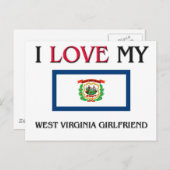 Ich Liebe Meine West Virginia-Freundin Postkarte (Vorne/Hinten)