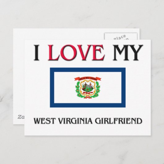 Ich Liebe Meine West Virginia-Freundin Postkarte (Vorne/Hinten)