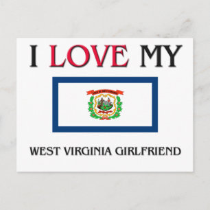 Ich Liebe Meine West Virginia-Freundin Postkarte