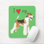Ich Liebe meine Wire Fox Terrier Mousepad (Mit Mouse)
