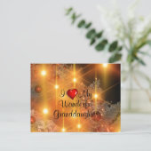 Ich Liebe meine wunderbare Enkelin Feiertagspostkarte (Stehend Vorderseite)