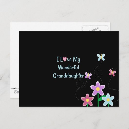 Ich Liebe meine wunderbare Enkelin Postkarte (Vorne/Hinten)