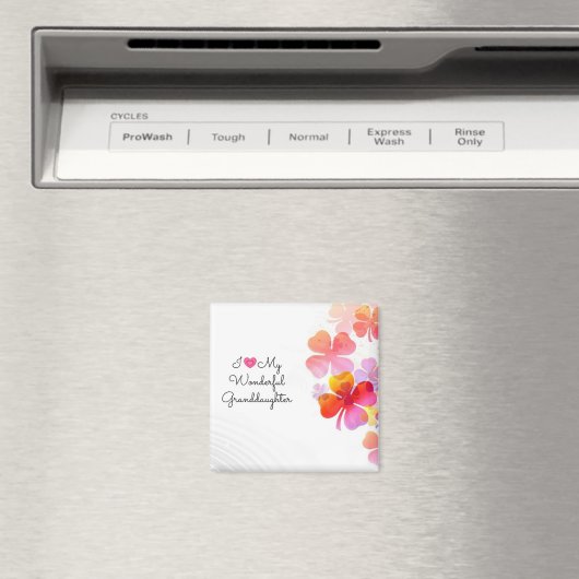 Ich Liebe meine wunderbare Enkeltochter, pastellfa Magnet (In Situ (Geschirrspüler))