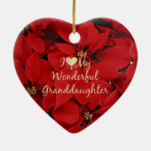 Ich Liebe meine wunderbare Enkeltochter, Weihnacht Keramik Ornament (Hinten)