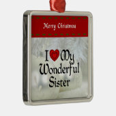 Ich Liebe meine wunderbare Schwester, hübsche Urla Ornament Aus Metall (Rechts)