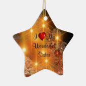 Ich Liebe meine wunderbare Schwester Keramikornament (Rechts)