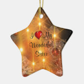 Ich Liebe meine wunderbare Schwester Keramikornament (Links)
