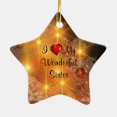Ich Liebe meine wunderbare Schwester Keramikornament (Hinten)