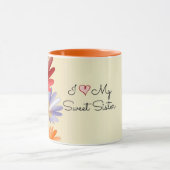 Ich Liebe meine wunderbare Schwester Tasse (Zentrum)