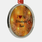 Ich Liebe meine wunderbare Tante - Weihnachts-Gold Silbernes Ornament (Rechts)