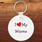 Ich Liebe meine Würmer Schlüsselanhänger (Vorderseite)
