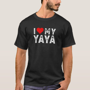Ich Liebe meine Yaya Familie Matching Heart Yaya T-Shirt
