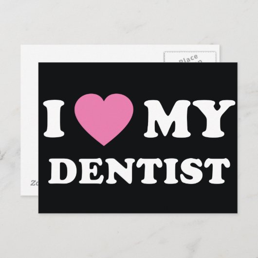 Ich Liebe meine Zahnarztpostkarte Postkarte (Vorne/Hinten)