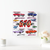 Ich Liebe meine Ziegenmauer Quadratische Wanduhr (Zuhause)