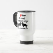 Ich Liebe meine zwei Berner Hunde Tasse (Vorderseite Links)