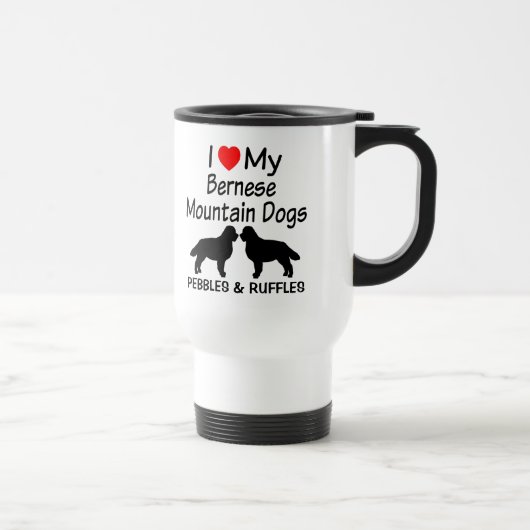 Ich Liebe meine zwei Berner Hunde Tasse (Rechts)