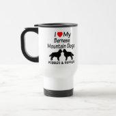Ich Liebe meine zwei Berner Hunde Tasse (Links)