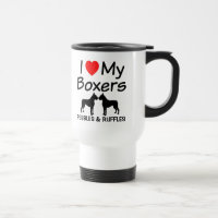 Ich Liebe meine zwei Boxer-Hunde-Tasse