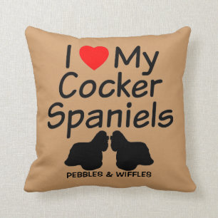 Ich Liebe meine ZWEI Cocker Spanierhunde Kissen