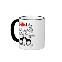 Ich Liebe meine zwei Drahthaare, die Griffons zeig