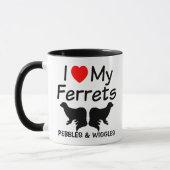 Ich Liebe meine ZWEI Frettchen Tasse (Links)