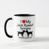 Ich Liebe meine zwei Jack Russell Terrier Hunde Tasse (Links)