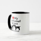Ich Liebe meine zwei Jack Russell Terrier Hunde Tasse (Vorderseite Links)