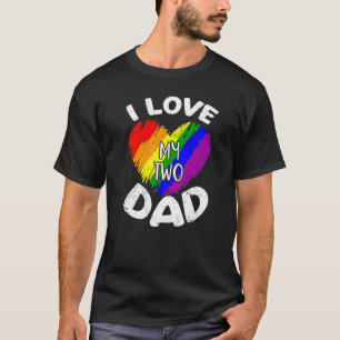Ich Liebe meine zwei Mamas Gay Pride LGB Flag Lesb T-Shirt