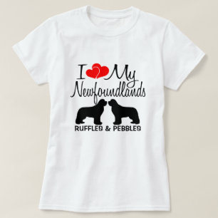 Ich Liebe meine ZWEI Neufundland Hunde T-Shirt