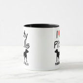 Ich Liebe meine ZWEI Pitbull Hunde Tasse (Zentrum)