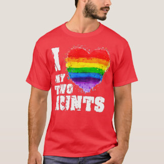 Ich Liebe meine zwei Tanten Gay LGB Geschenk T-Shirt
