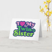 Ich Liebe meine Zwillingsschwester Karte (Gelbe Blume)