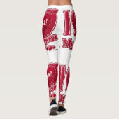 Ich Liebe meinem Cousin rote Herzen Leggings (Rückseite)