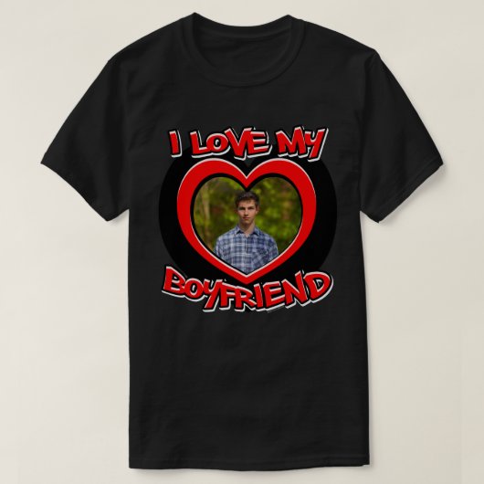 Ich Liebe meinem Freund Graffiti Heart Frame Red T T-Shirt (Design vorne)