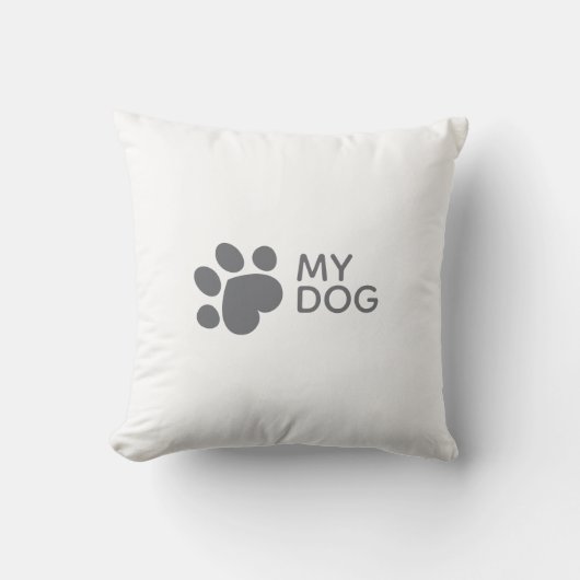 Ich Liebe meinem Hund Throw Kissen (Vorderseite)