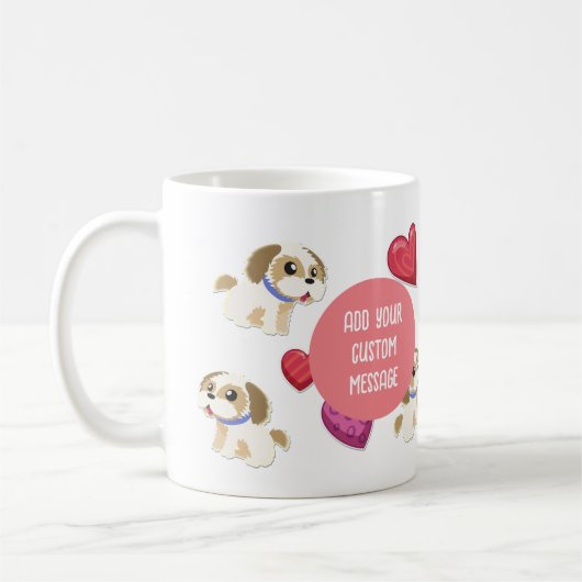 Ich Liebe meinem schih tzu Hund Pet leuchtendes He Kaffeetasse (Links)