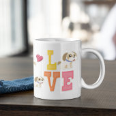 Ich Liebe meinem schih tzu Hund Pet leuchtendes He Kaffeetasse
