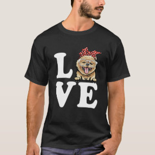 Ich Liebe meinem Spitz Bandana Sonnenbrille Hunde T-Shirt