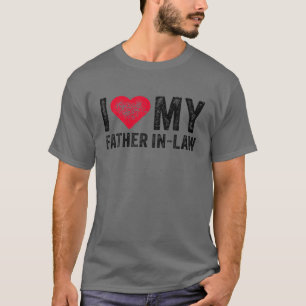 Ich Liebe meinem Vater im Jura Red Heart Vatertag T-Shirt