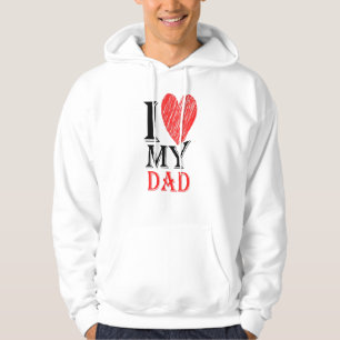 Ich Liebe meinem Vater Niedlicher Purview Valentin Hoodie