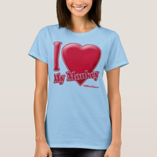 Ich Liebe meinen Affen T-Shirt (Vorderseite)
