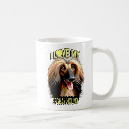 Ich liebe meinen Afghanischen Windhund – Elegantes Kaffeetasse