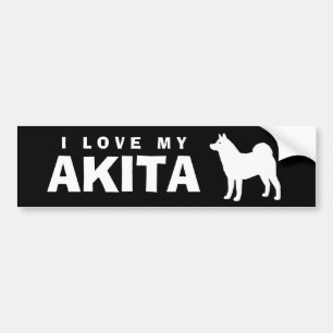 ICH LIEBE MEINEN AKITA AUTOAUFKLEBER