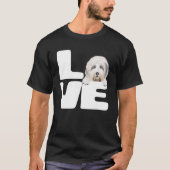 Ich Liebe meinen alten englischen Schäferhund T-Shirt (Vorderseite)