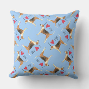 Ich Liebe meinen American Foxhound Kissen